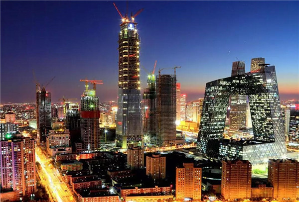 中國(guó)尊夜景_外墻裝飾裝修施工圖片