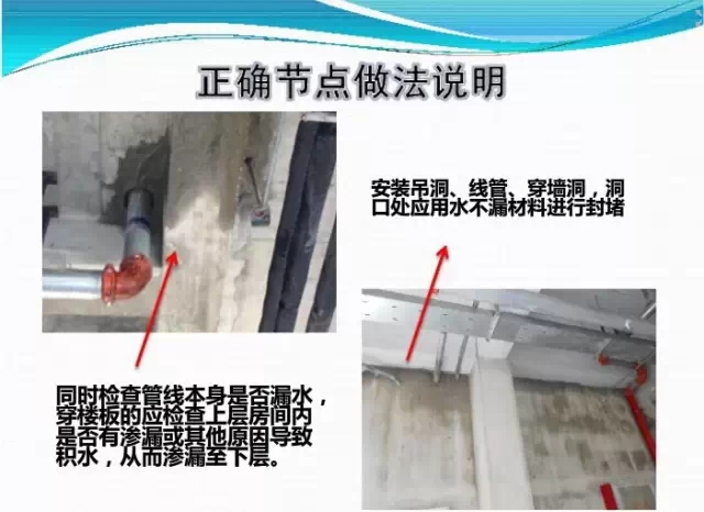 線管洞口滲漏水節點處理